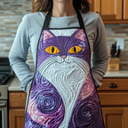 Violet Swirl Kitten quilted apron – violet swirl cat