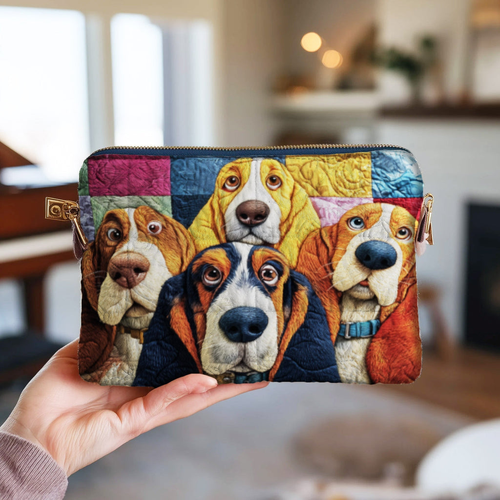 Basset Hound Huddle quilted purse – basset hound huddle