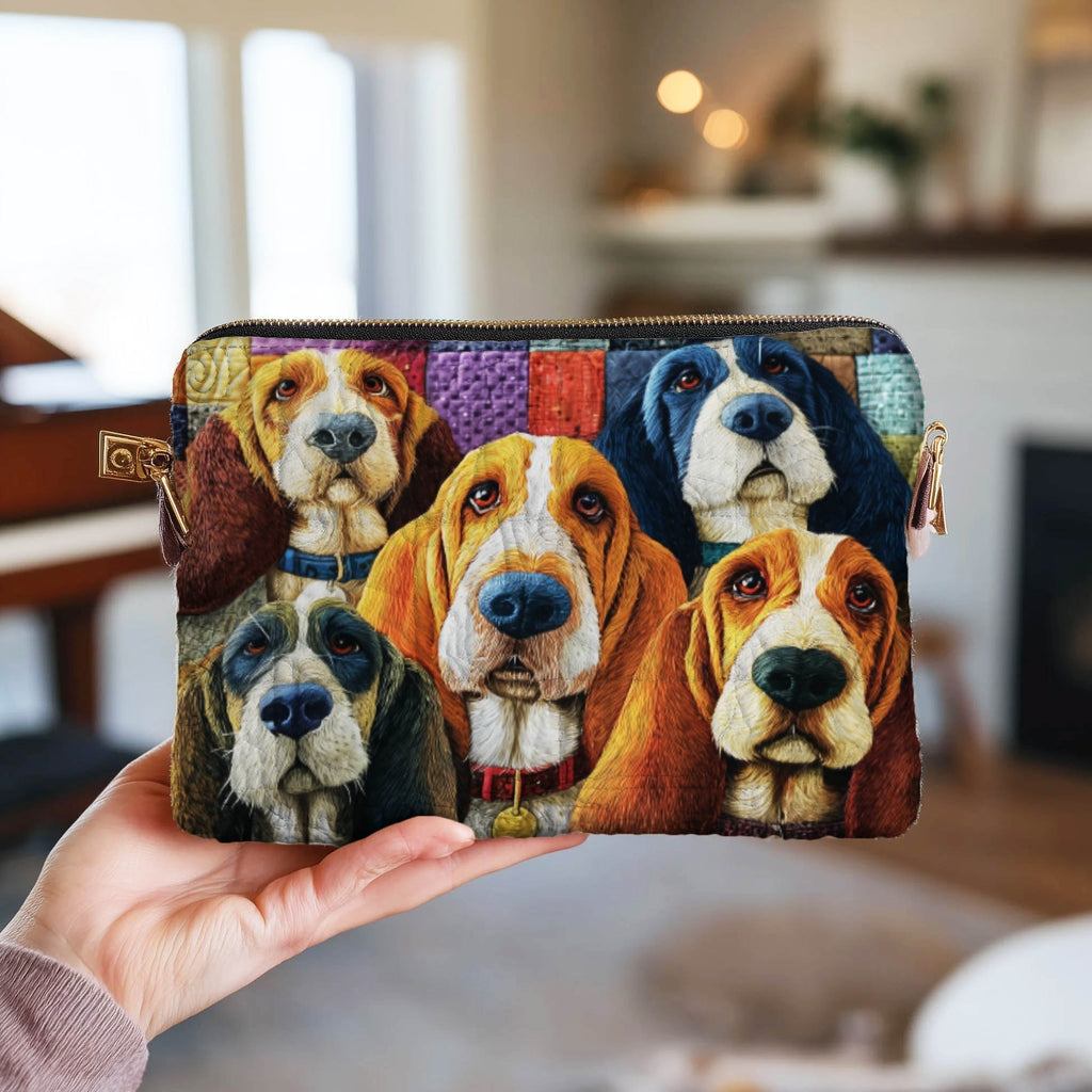 Basset Hound Gang quilted purse – basset hounds