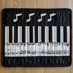 Piano Melody quilted placemats – piano keys and notes
