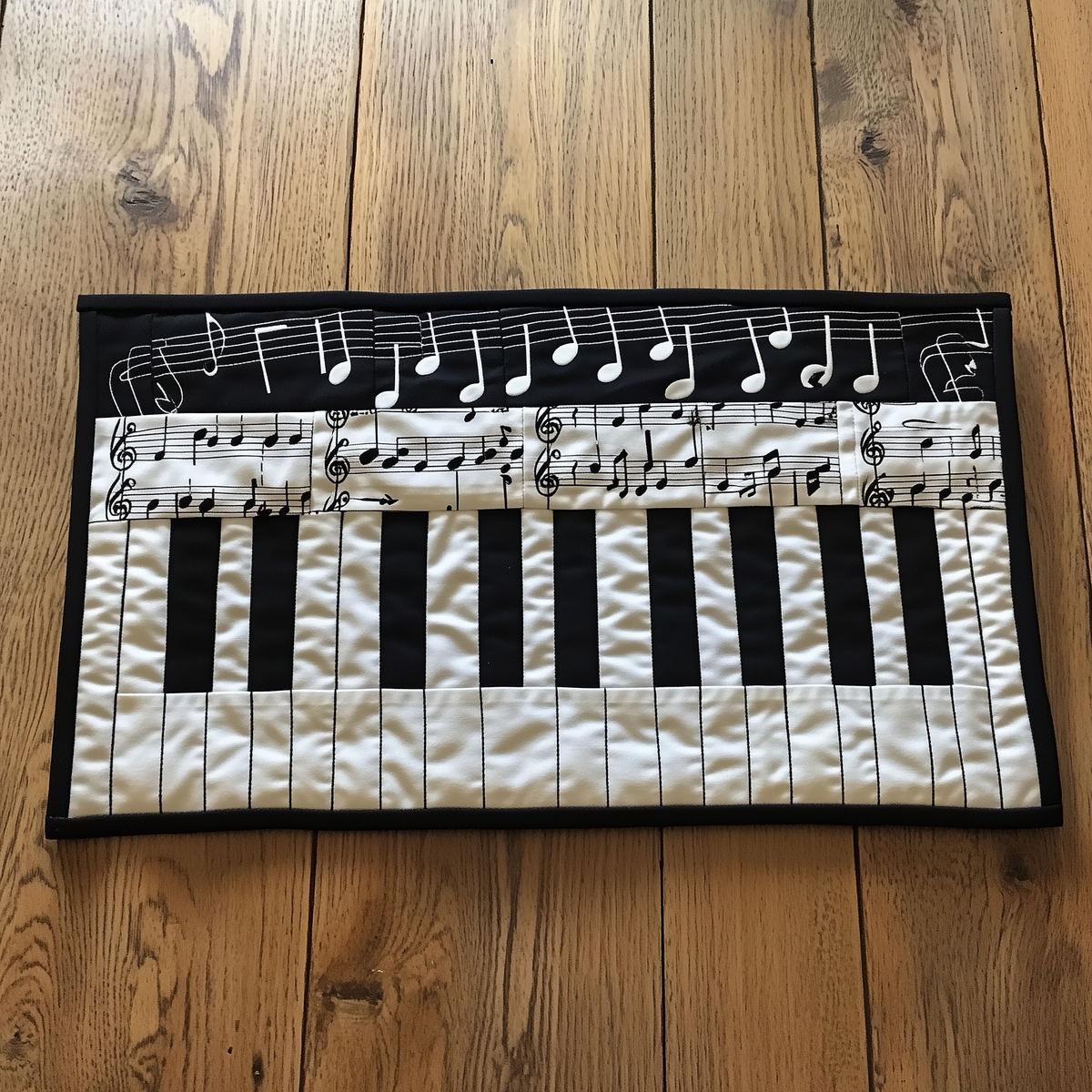 Sheet Music Keys quilted placemats – keys with sheet music