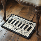 Piano Keys quilted placemats – black and white keys