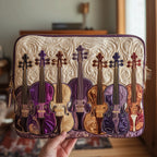 Grand Violin Orchestra quilted purse – seven violins