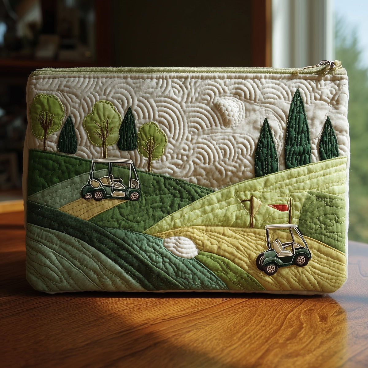 Hillside Golf Course quilted purse – golf course hills