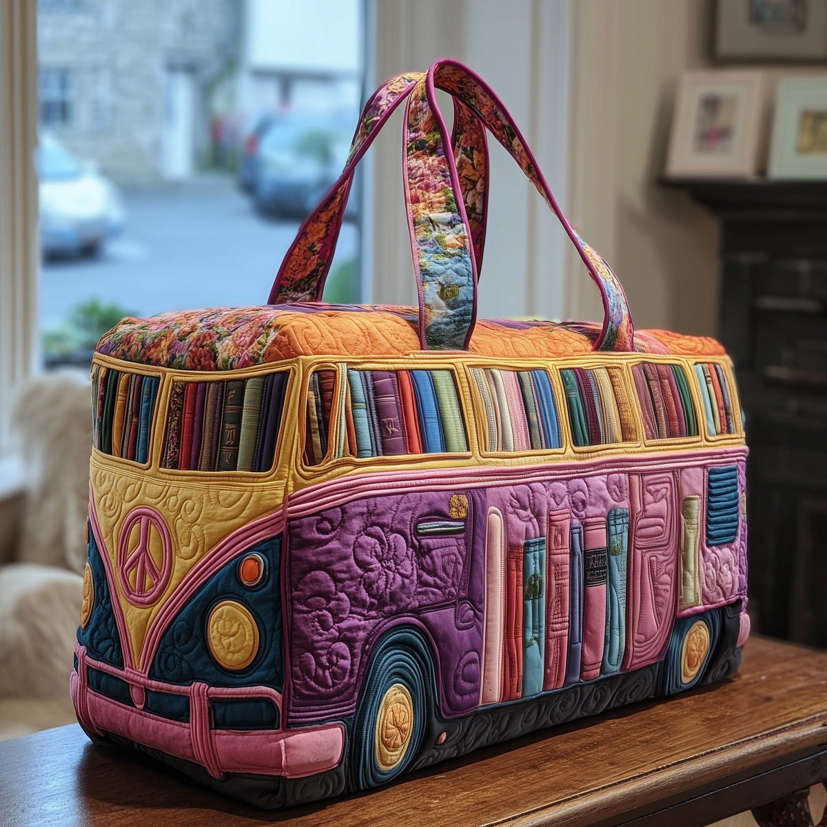 Bookshelf Van quilted weekend bag – bookshelf van