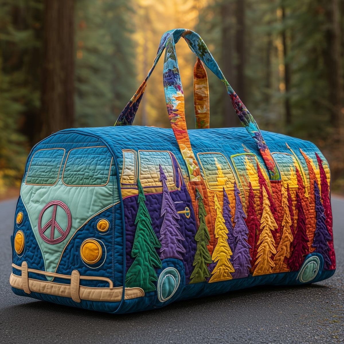 Blue Forest Van quilted weekend bag – blue forest van