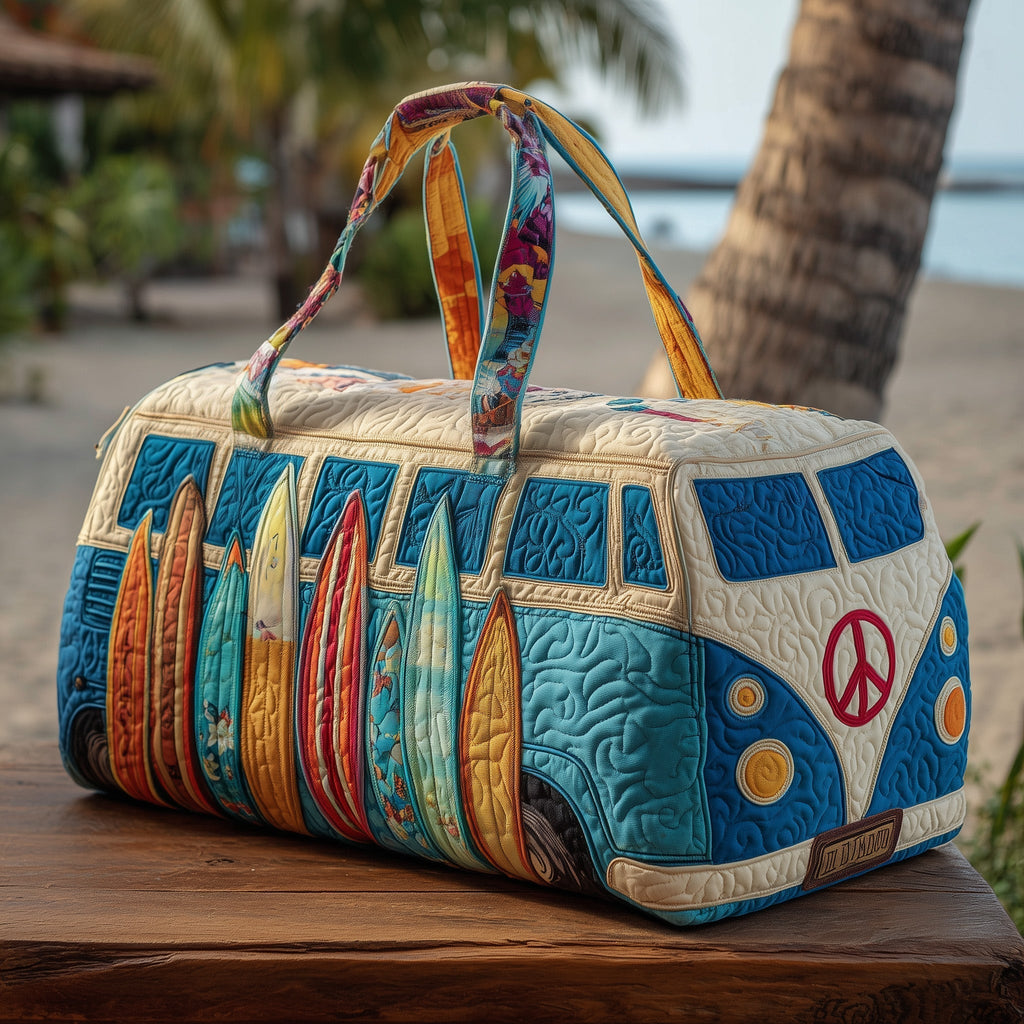 Surf Stripe Van quilted weekend bag – surfboard stripe van