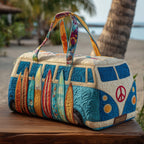 Surf Stripe Van quilted weekend bag – surfboard stripe van