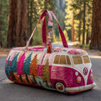 Pink Pines Van quilted weekend bag – pink pine van