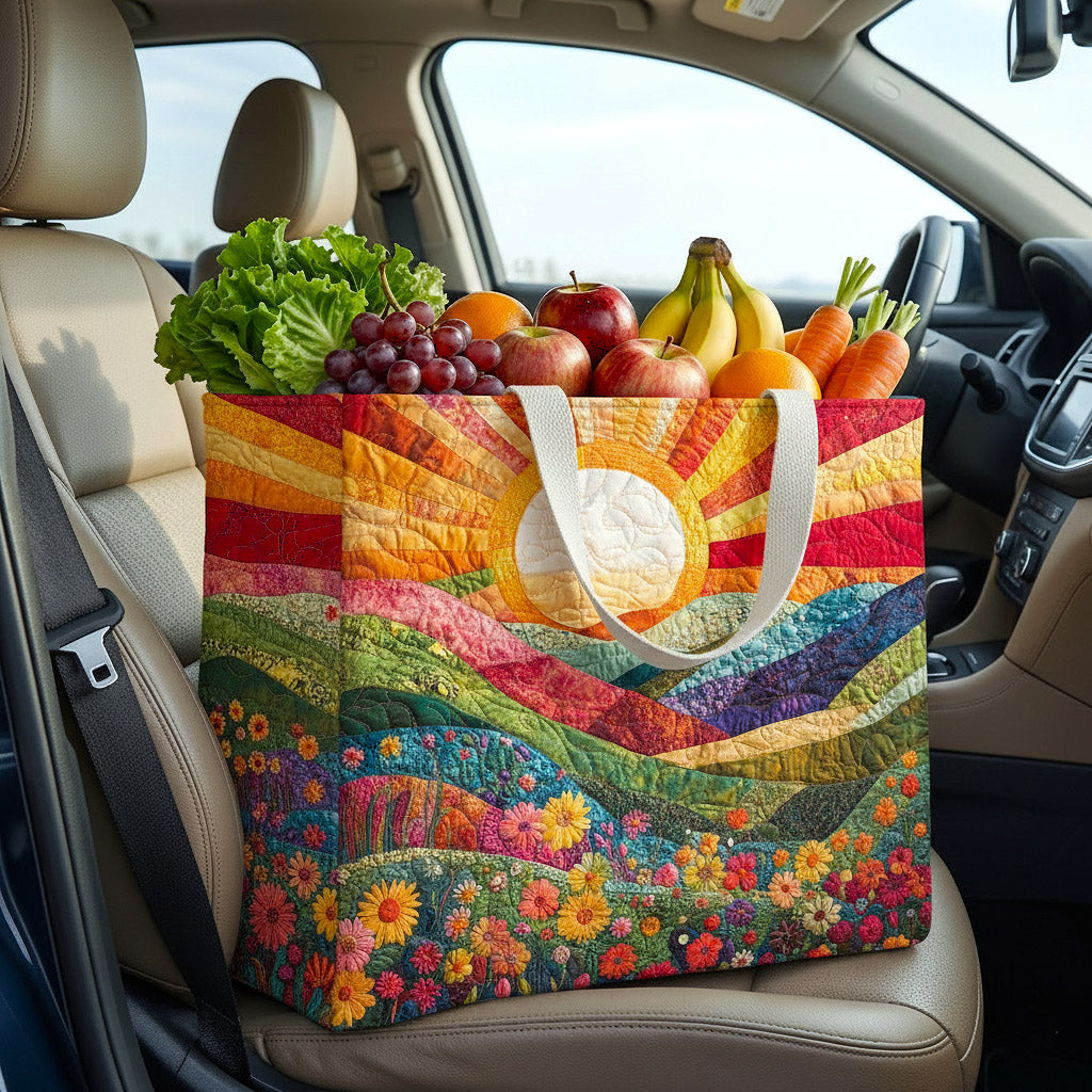 Rainbow Hills quilted shopping bag – rainbow hills