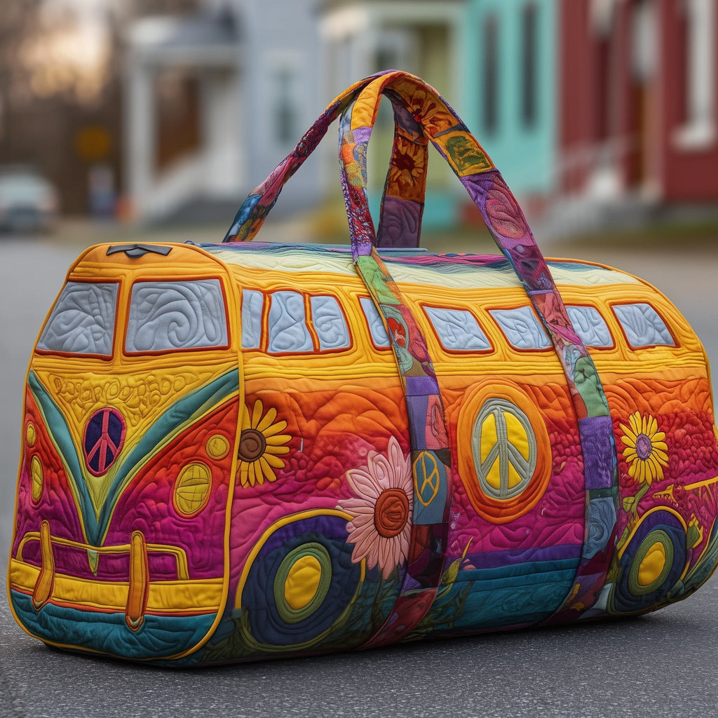 Sunset Flower Van quilted weekend bag – sunset flower van