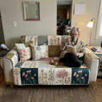 Quilted Sofa Cover - Country Blossom
