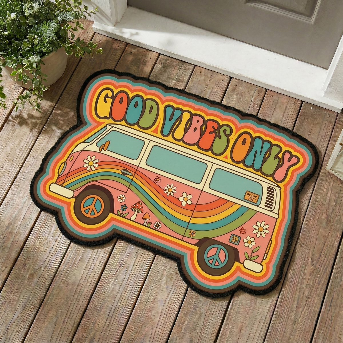 Good Vibes Van shaped doormat – good Vibes van