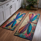 Jewel Dragonfly kitchen mat set – colourful dragonflies