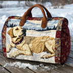 Gentle Retriever Snow quilted weekend bag – retriever in snow