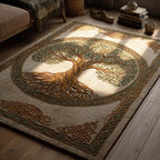 Ancestral Spirit Tree rug – tree in Celtic circle