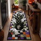 Ghost Portal hallway runner – ghosts in a chequered tunnel