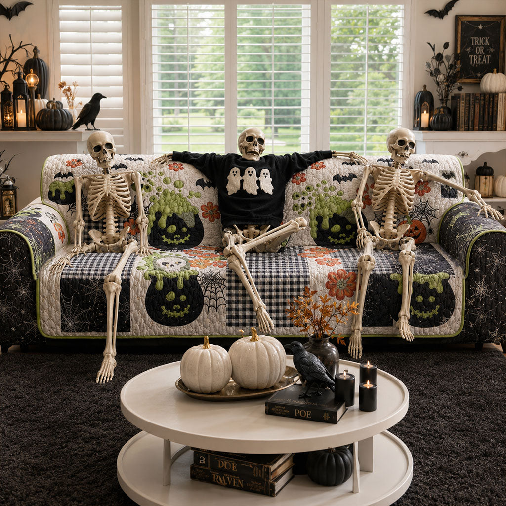 Quilted Sofa Cover - Ghostly Potions