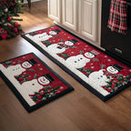 Gifting Time kitchen mat set – snowmen with gifts