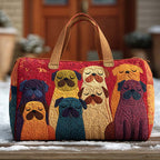 Giggle Pugs quilted weekend bag – patchwork pugs
