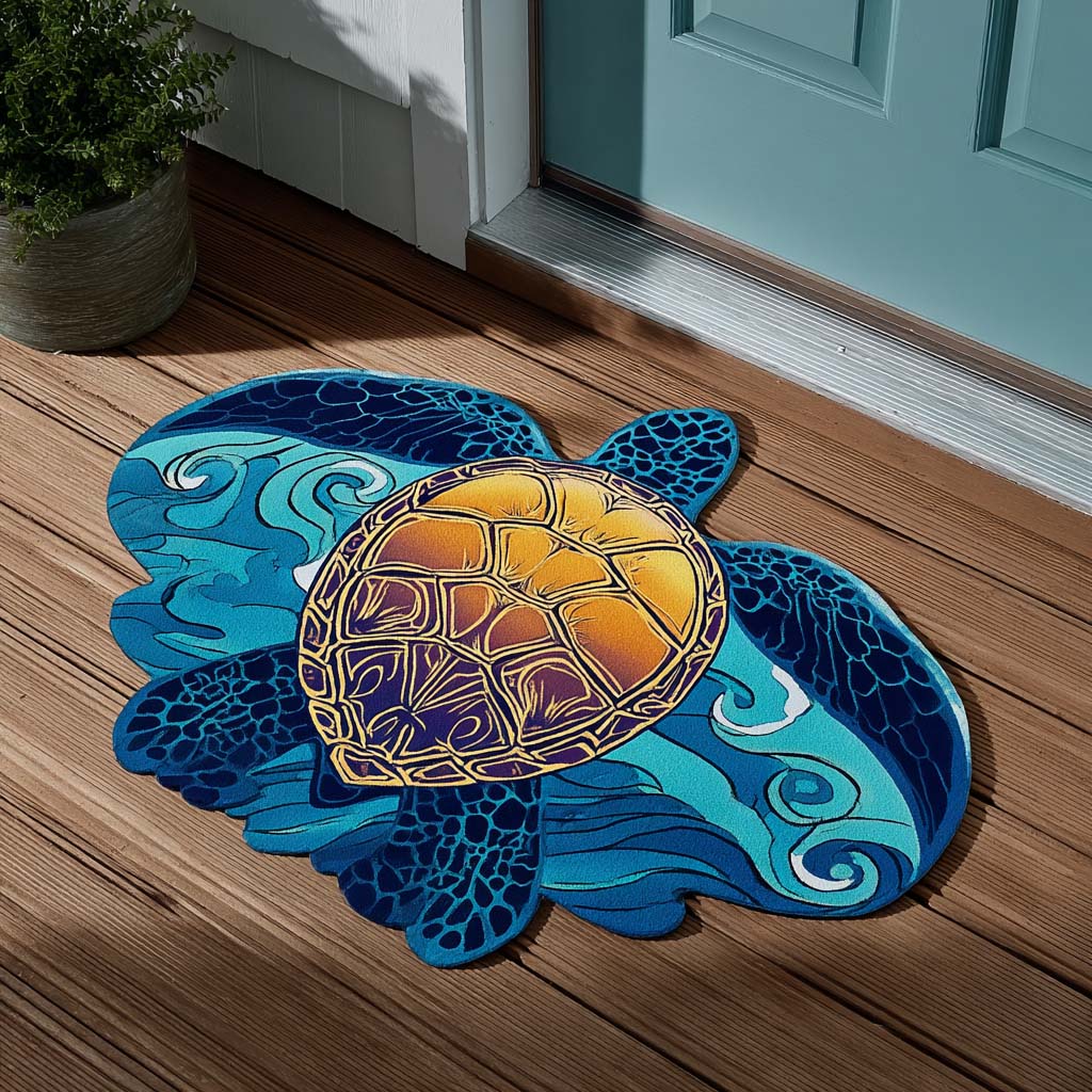 Golden Shell Turtle shaped doormat – golden shell turtle