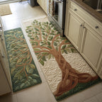 Golden Tree kitchen mat set – tree with knotted roots