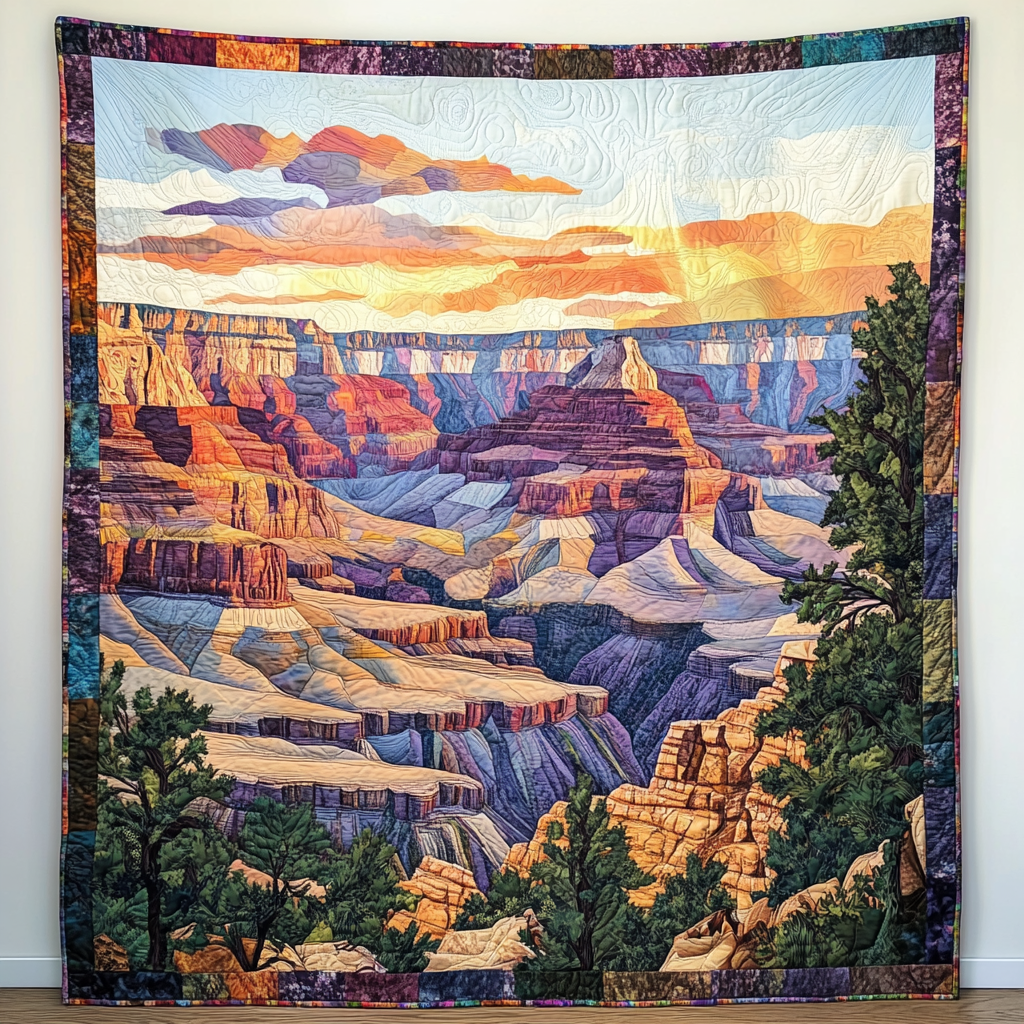 Canyon Overlook art quilt – canyon overlook