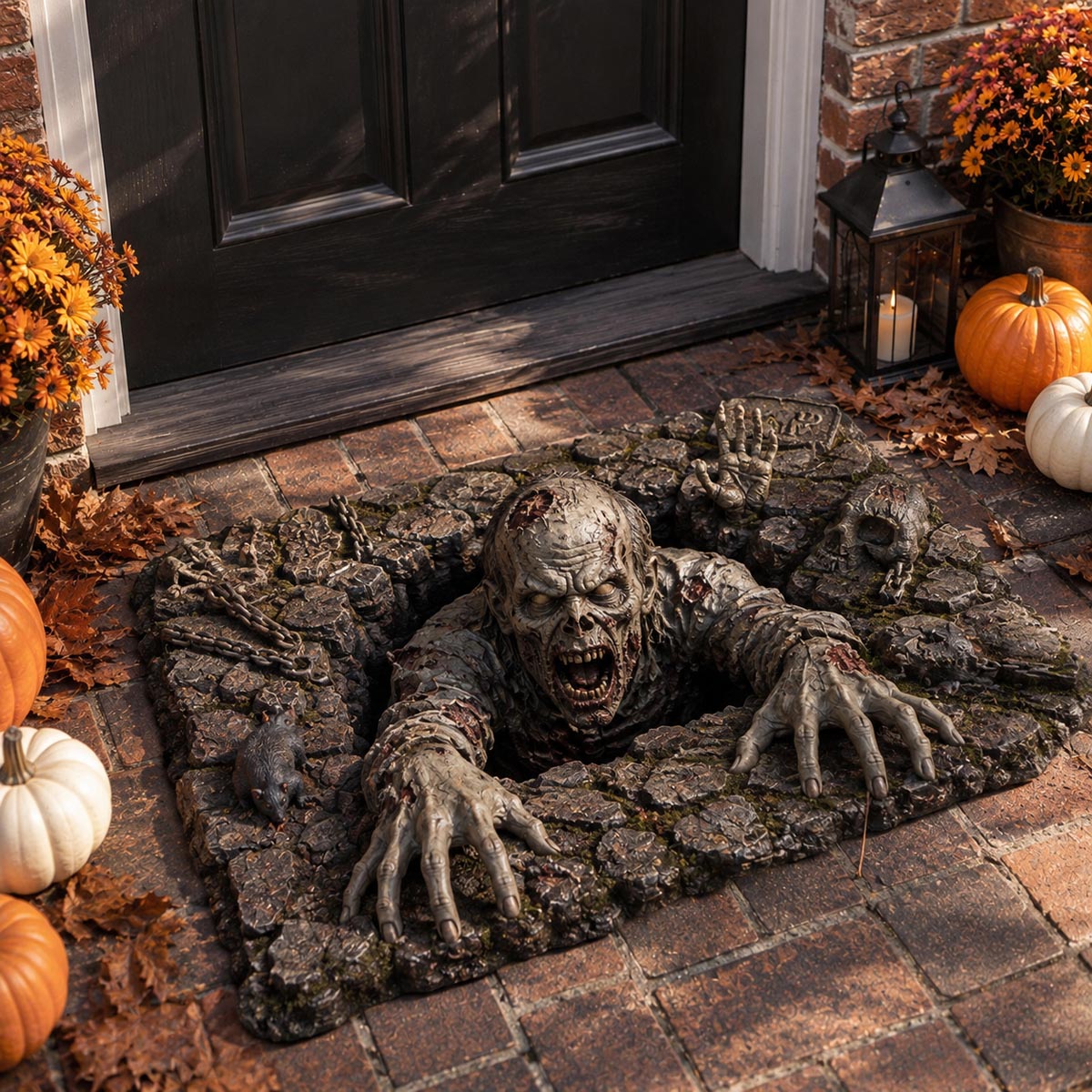 Grave Crawler shaped doormat – zombie crawling out
