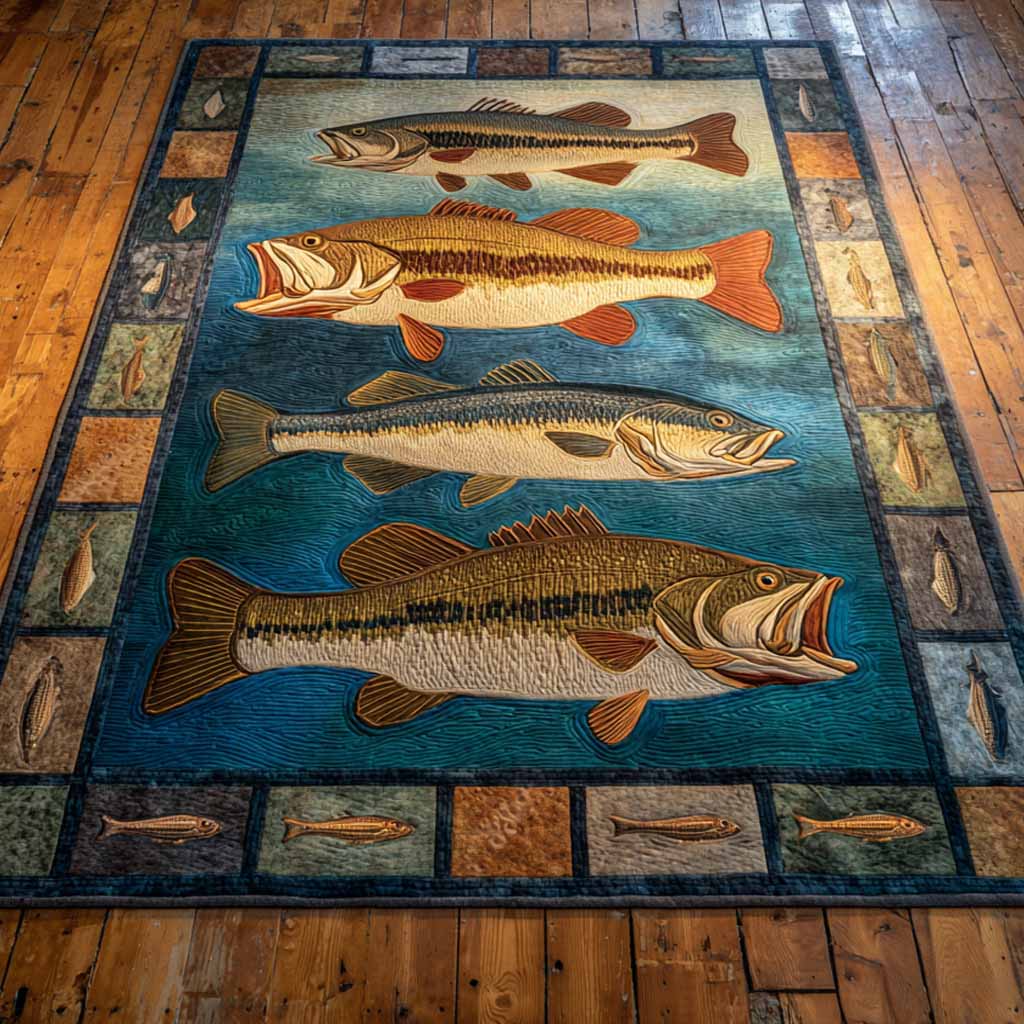 Group Trout rug – trout and bass