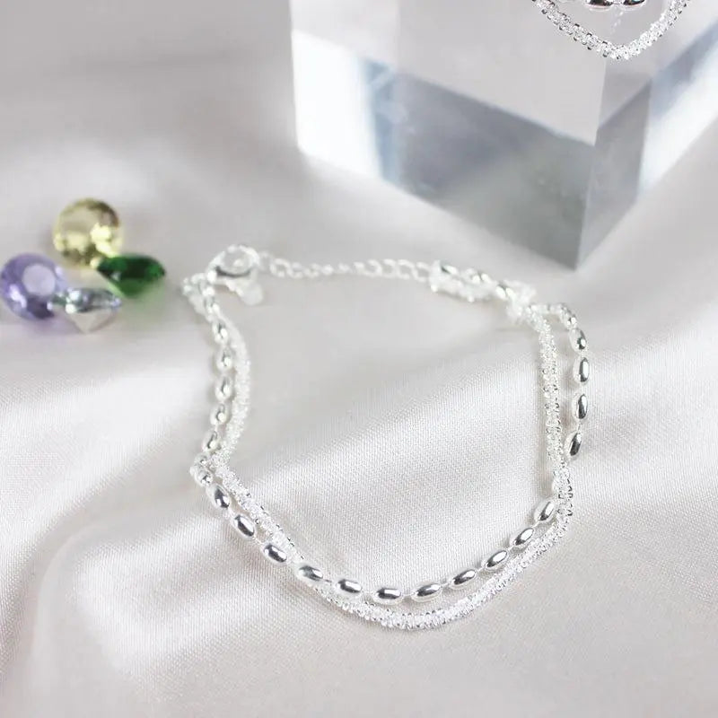 Silver-Tone Bracelet Set - Sparkle Duo