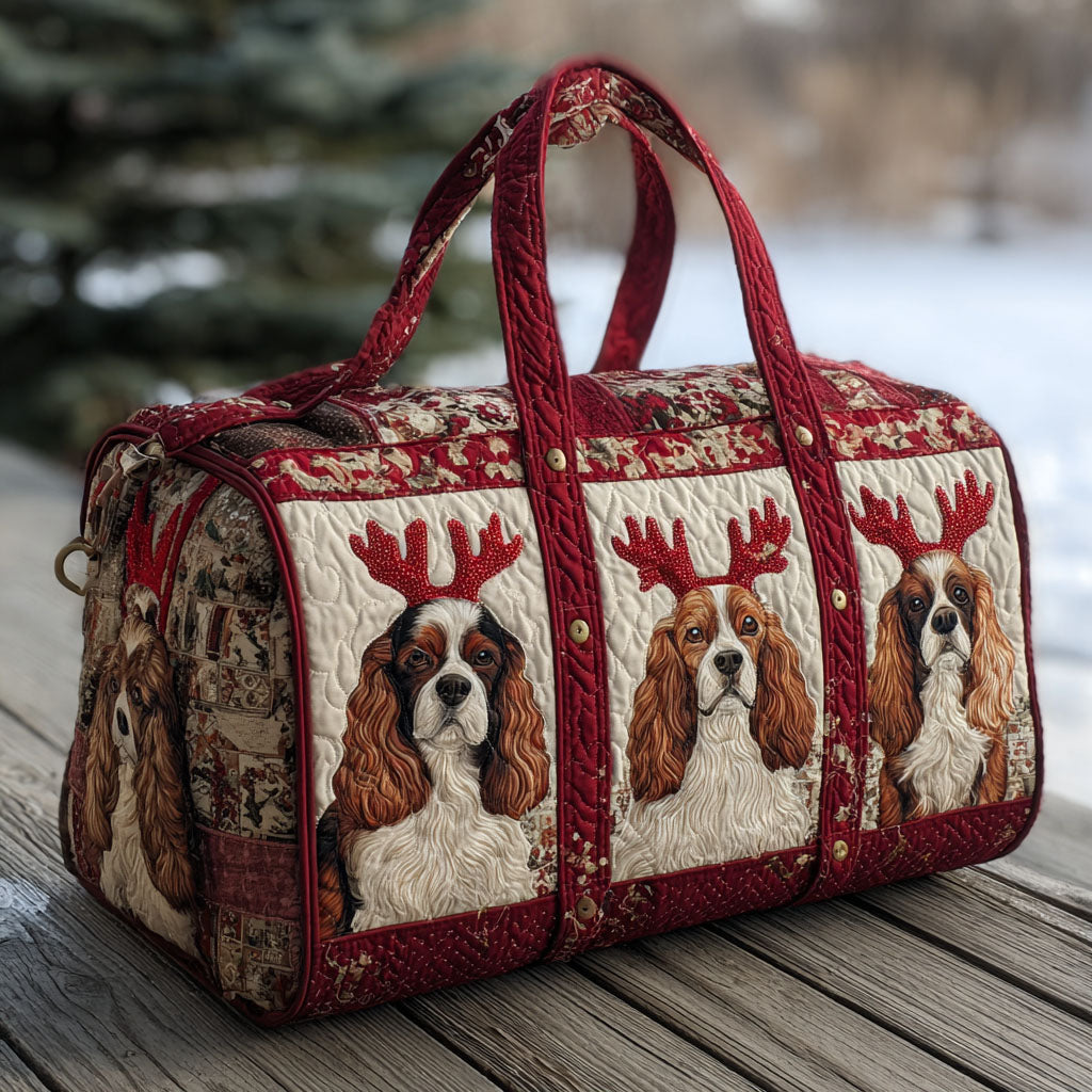 Happy Howler Spaniels quilted weekend bag – spaniels in panels