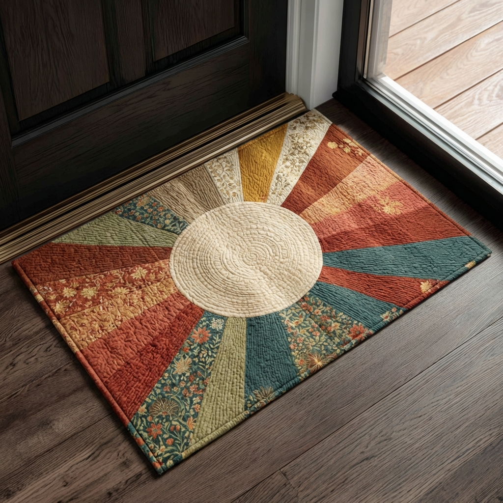 Harvest Sunburst doormat – patchwork sunburst