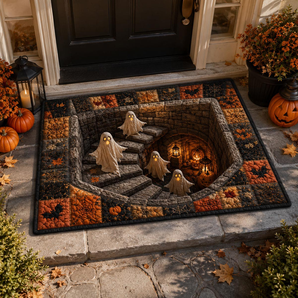 Haunted Stairway doormat – ghosts on stairway
