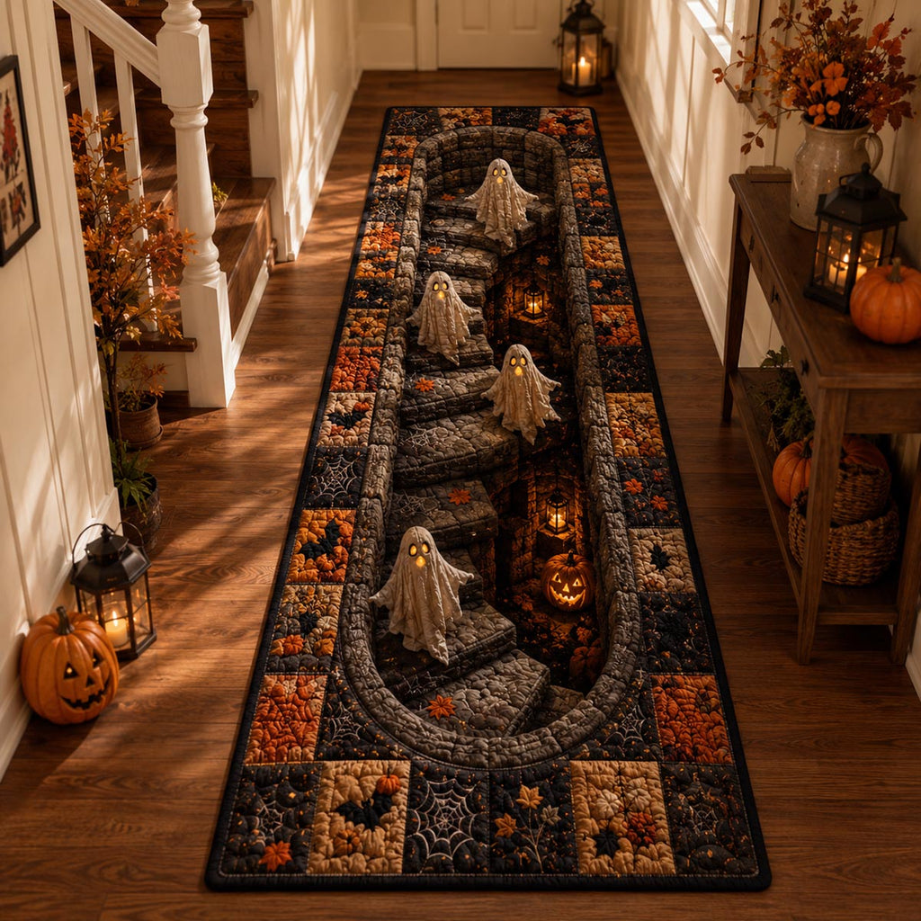Haunted Stairway hallway runner – ghosts on a stairway