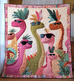 Cool Dinosaurs art quilt – dinosaurs in sunglasses