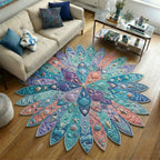 Infinite Spiral shaped rug – petal mandala