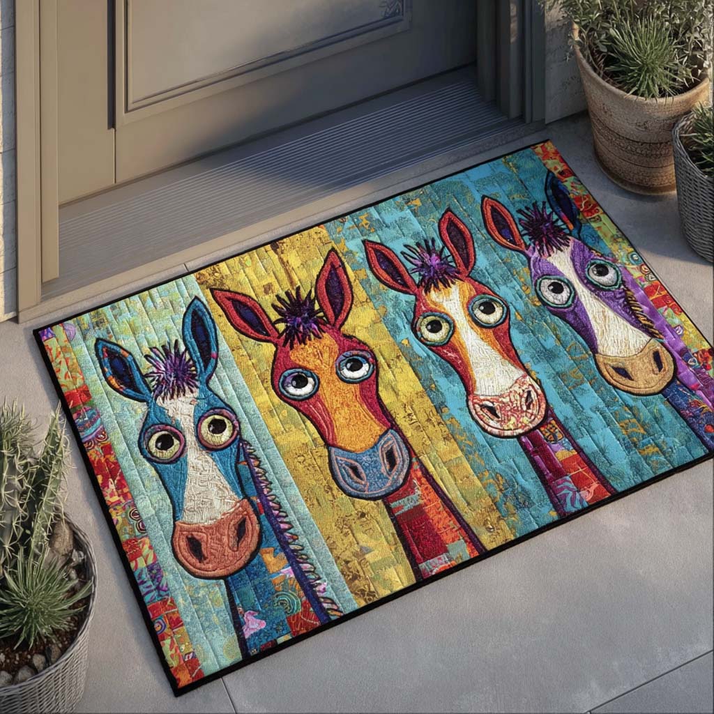 Jolly Donkeys doormat – smiling donkeys