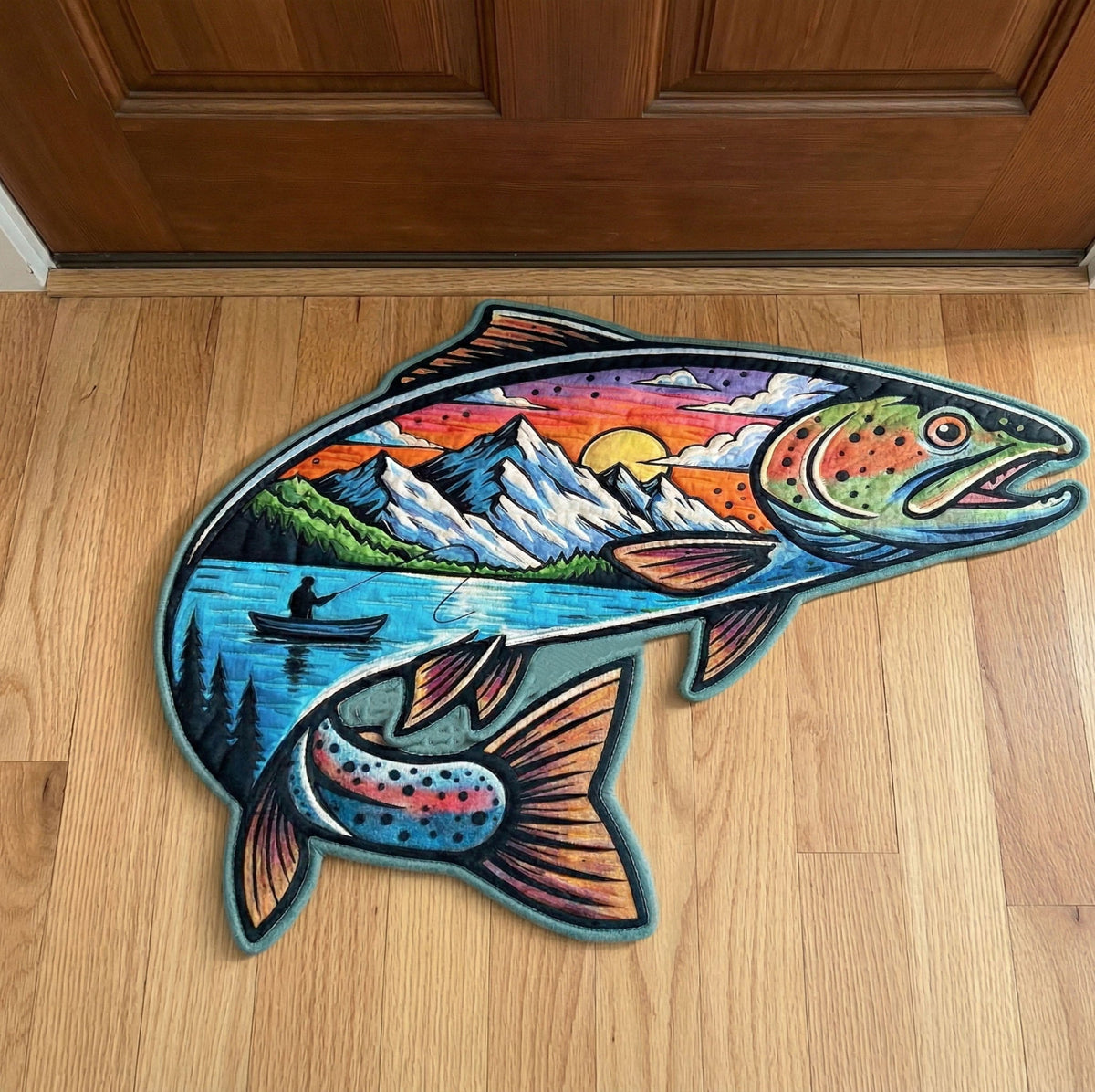 Lake Adventure shaped doormat – lake in fish shape