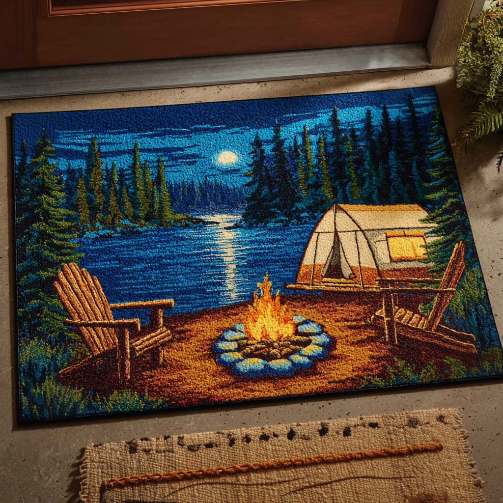 Lakeside Camp doormat – lakeside campsite