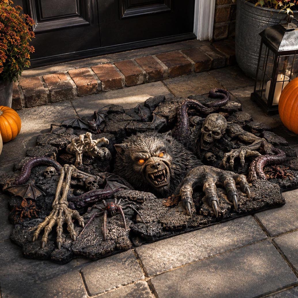 Legendary Haunting shaped doormat – ghouls rising