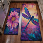 Charming Dragonfly kitchen mat set – dragonfly and bloom