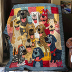 Quilted Throw - Happy Dogs – view 4