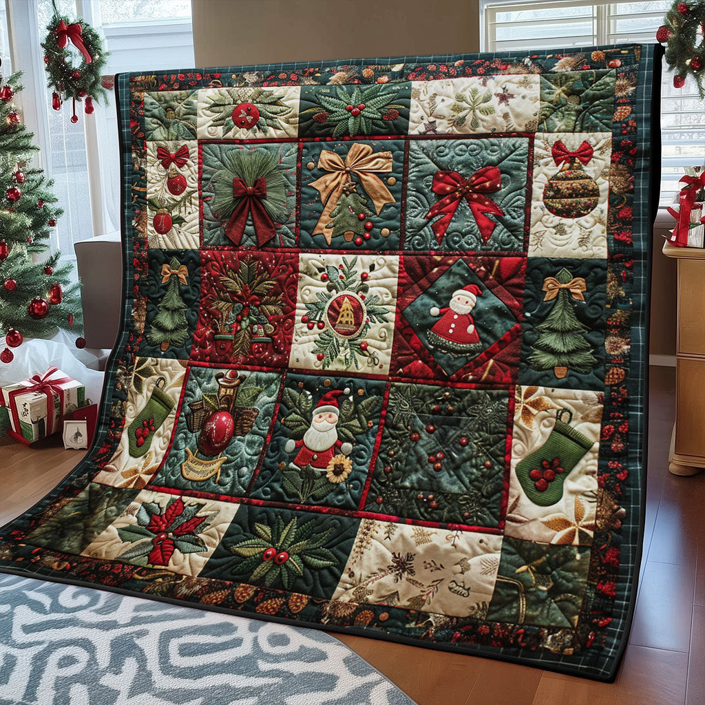 Quilted Throw - Christmas Patchwork – view 2