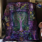 Quilted Throw - Purple Tree of Life – view 2