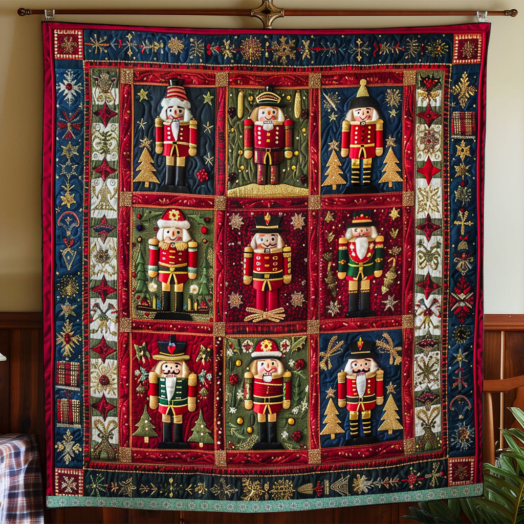 Quilted Throw - Nutcracker Squares – view 3