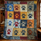 Quilted Throw - Paw Print Patchwork – view 4