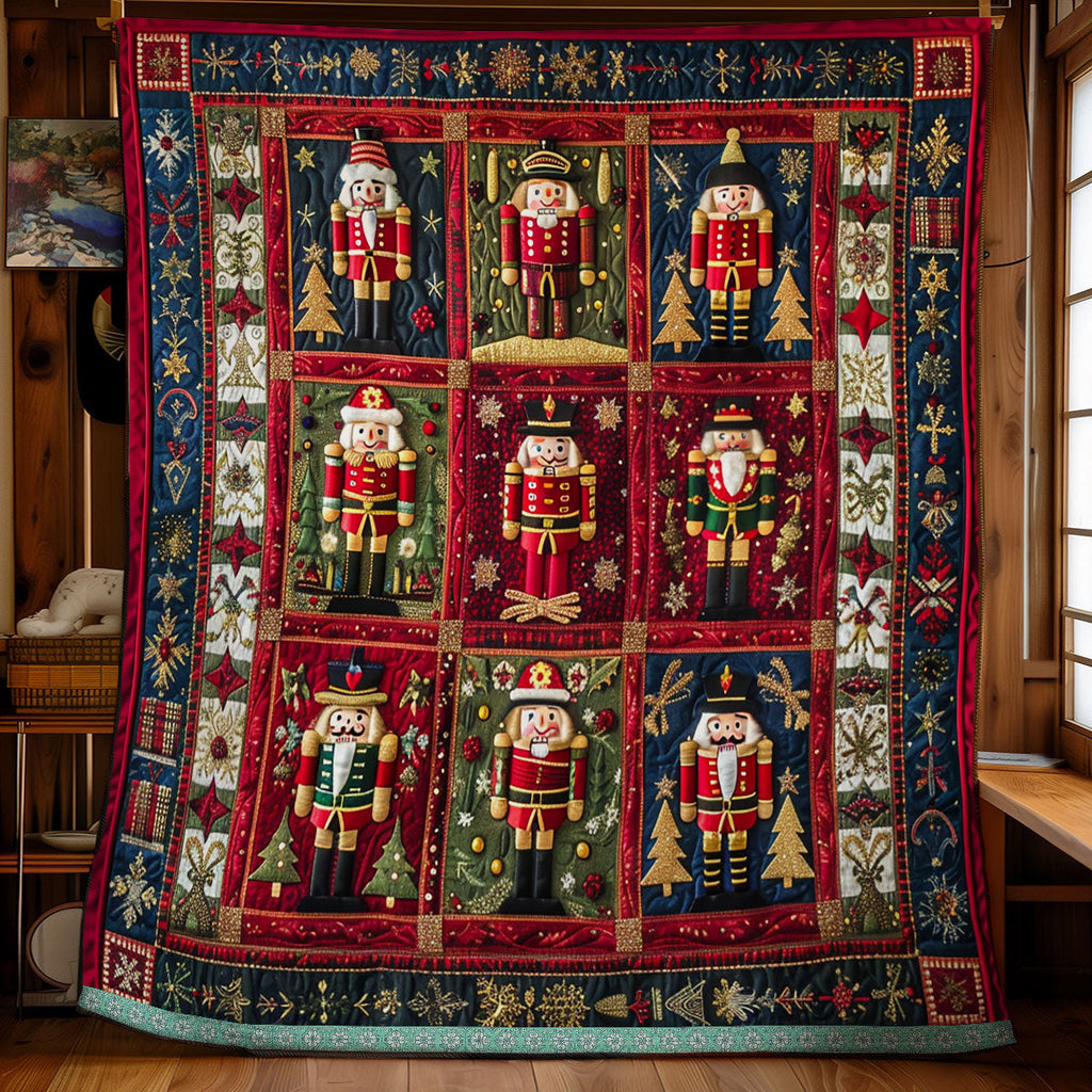 Quilted Throw - Nutcracker Squares – view 4