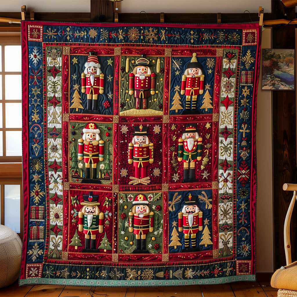 Quilted Throw - Nutcracker Squares – view 5