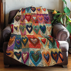 Quilted Throw - Patchwork Hearts – view 4
