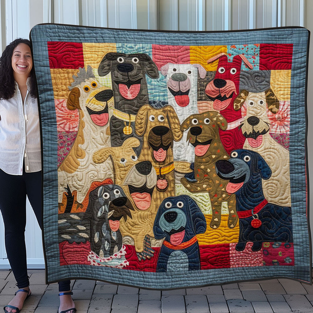 Quilted Throw - Happy Dogs – view 3